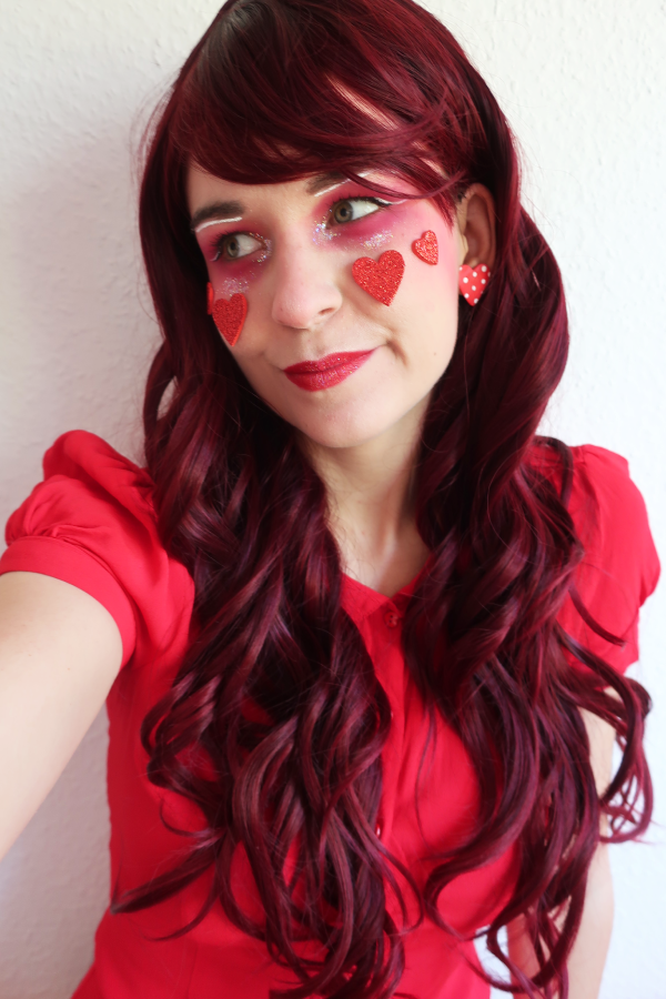maquillage rouge St-Valentin