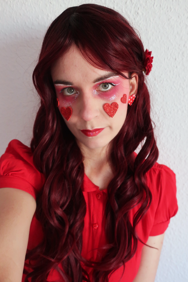 maquillage rouge St-Valentin